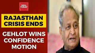 Rajasthan Political Crisis Ends CM Ashok Gehlot Wins Confidence Motion By Voice Vote