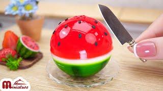 Fresh Miniature Jelly Watermelon Ball Recipe  ASMR Cooking Mini Food