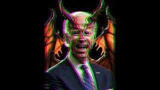 Joseph Biden The Devil in 3D GreenMagenta AI Generated