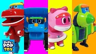 고고다이노 로봇공룡구조대와 로보카폴리 대결 변신 로봇 장난감 Gogo Dino VS Robocar Poli Transforming Robot car toys