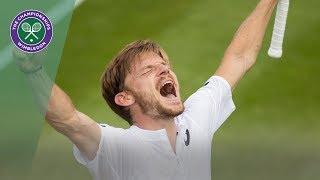 David Goffin wins two incredible points in a row to beat Daniil Medvedev at Wimbledon 2019