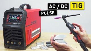 AC  DC TIG Welder with Pulse - ARCCAPTAIN TIG200P AC DC   Unboxing & Test