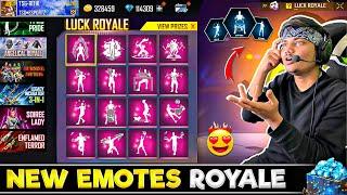 Free Fire New Emotes Royale All Rare New Emotes In Luck Royale -Garena Free Fire
