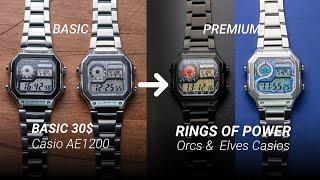 Affordable 30$ Casio transformation with Rings of Power  Lord of the Rings artwork