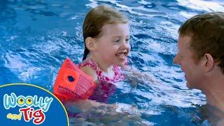 @WoollyandTigOfficial  - Tigs First Swimming Lesson  TV Show for Kids  Splash