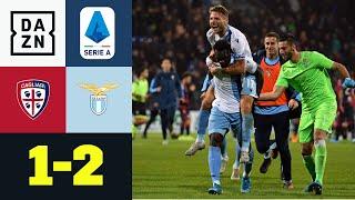Im Endspurt setzt Lazio Siegesserie doch noch fort Cagliari - Lazio 12  Serie A  DAZN Highlights