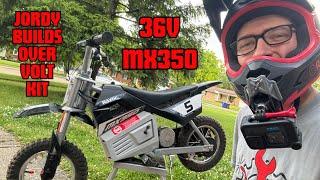 Razor MX350 36V Overvolt Kit Install & Test Ride - Jordy Builds