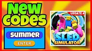 SLED SIMULATOR CODES *SUMMER* FREE SHELLS ALL WORKING CODES ROBLOX SLED SIMULATOR CODES