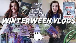 back to october music video reading in the dark snowy books ️ WINTERWEEN DAYS 1 +2 vlog