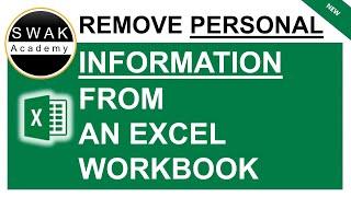  Remove Personal Information from an Excel Workbook