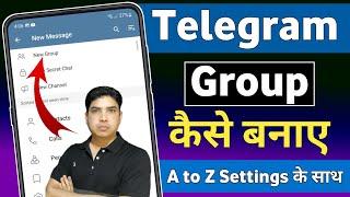 Telegram Group kaise banaye  How to create Telegram group 2024  Create Telegram Group