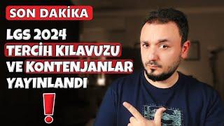 Dikkat  LGS 2024 TERCİH Kılavuzu Yayınlandı  TÜM DETAYLAR