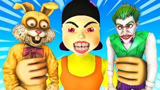 SQUID GAME feat DARK DECEPTION BALDI JOKER Red Light Green Light Lucky 3D Animation Challenge