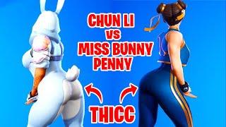 Fortnite Battle Of The Thiccest  Chun-Li vs Miss Bunny Penny