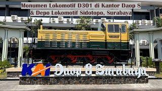 Surabaya punya 2 Monumen Lokomotif D301 di Kantor Daop 8 & Depo Lokomotif Sidotopo