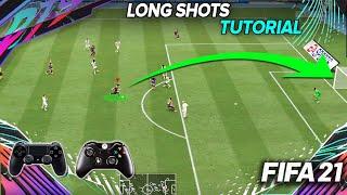 FIFA 21 LONG SHOTS TUTORIAL - THE SECRETS TO SCORE GOALS FROM LONG SHOTS in FIFA 21 - TIPS & TRICKS