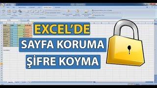 Excelde Sayfa Koruma Şifre KoymaHücre Kilitleme