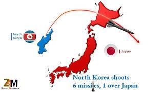 North Korea shoots 6 missiles 1 over Japan