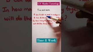 Time and work aptitude problem #shorts #maths #timeandwork #aptitudeshortcuts #education #math