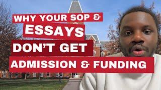 Why your Essays and SOPs wont get Admission or Scholarships