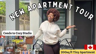 Cozy 200sqft Studio Apartment Tour  Living Alone in Canada