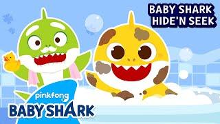 NEW Baby Sharks Bath Time  Hide and Seek  Play with Baby Shark  Baby Shark Official