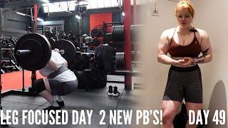 Heavy Squats  Leg Focused Full Body Session 2 New PBs  Powerbuilding  Day 49