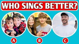 Who is Better Singer? #387  Royalty Family Nidal Wonder Salish Matter Mrbeast