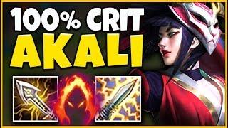 *100% CRIT* THIS NEW AKALI BUILD BROKE THE META ACTUALLY OP - League of Legends