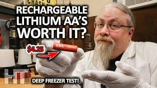 EBL Lithium Vs Ni-MH Rechargeable AA Batteries Review  Freeze Test