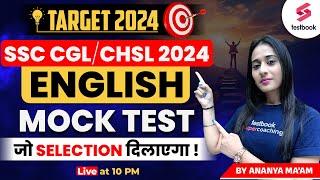 SSC CGL Mock Test 2024  English  SSC CGLCHSL English Classes 2024  SSC English by Ananya Maam