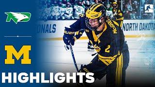 North Dakota vs Michigan  NCAA College Hockey  Highlights - March 29 2024