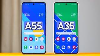 Samsung A35 vs. A55 a Day in the Life  Battery & Camera Review