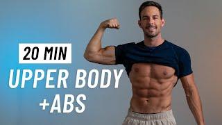 20 MIN UPPER BODY & ABS WORKOUT At Home No Equipment