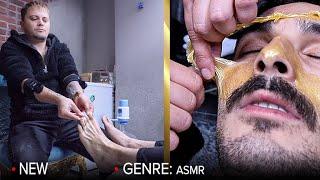 ASMR MASSAGE  Satisfying Face Mask and Feet Massage anil cakmak