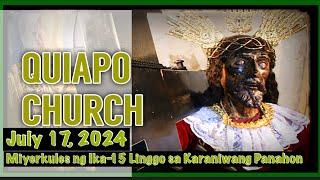 Quiapo Church Live Mass Today Wednesday July 17 2024