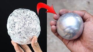 Making Polished Aluminum Foil Ball - Japanese Foil Ball Challenge