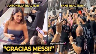 Antonella and Miami fans cant stop celebrated after MESSI helping Inter Miami win vs Red Bulls