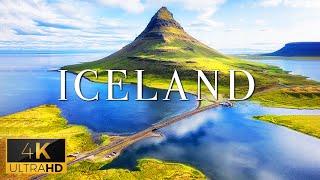 FLYING OVER ICELAND 4K UHD - Calming Lounge Music With Scenic Relaxation Film To Relax In Lobbies