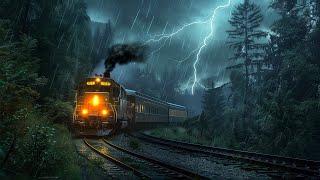 Night Train Through The Forest With Rain And Thunder Sounds  RDR2 ASMR