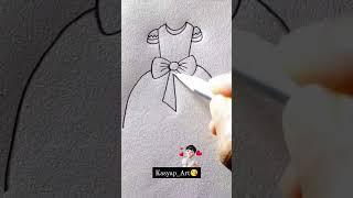 How to draw a beautiful dress  how to draw beautiful dress for doll  Beautiful girl Dress