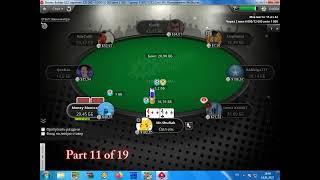 Winning of PokerStars online Holdem Bounty Tournament 22$ Part 11 of 19.