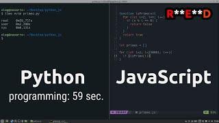 Python vs JavaScript - side by side comparison