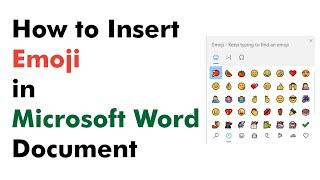 How to Insert Emoji  Emojis in Microsoft Word Document