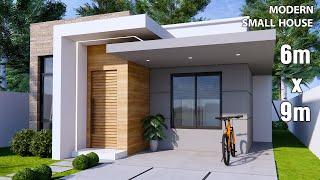 Modern Small House  House Design idea  6m x 9m 54sqm  2Bedroom