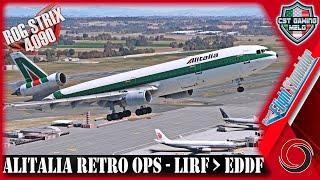 MSFS LIVE  TFDI MD-11 PAX ️Rome-Frankfurt Roundtrip  Retro ALITALIA OPS  #vatsim #msfs2020