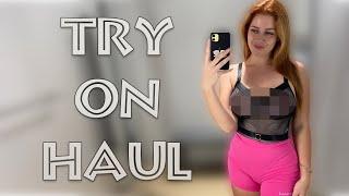 4K Try-on Haul 2024  Transparent Clothes with Katy