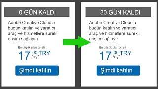 Adobe Photoshop CC 2018  Deneme Süresi Uzatma - Türkçe