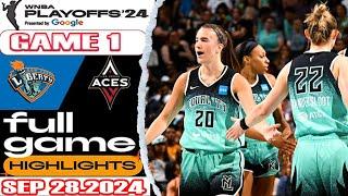 New York Liberty VS Las Vegas Aces FULL GAME HIGHLIGHTS  PLAY OFF Sep 28 2024 Women’s Basketball