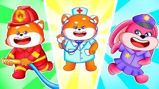 Fire Girl Doctor Girl And Police Girl Song  Funny Kids Songs And Nursery Rhymes by Lucky Zee Zee